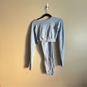 Light Blue Long Sleeve Women's Top